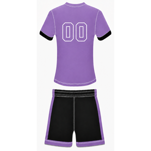 Purple Football Jersey <b>Shorts</b> Set Breathable Athletic Team Uniform Training Wear Sports Apparel Performance Clothing - Product Image 2