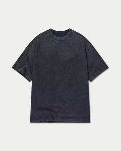 เสื้อยืดเดนิมทรงโอเวอร์ไซส์แบบฟอกกรดสำหรับผู้ชาย - ผ้าระบายอากาศใส่สบาย ราคาขายส่ง แฟชั่นวัยรุ่นและผู้ใหญ่ - Product Image 6