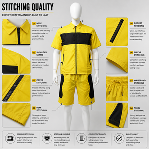 plus size windbreaker <b>set</b> Eco-Friendly Breathable short sleeves short length Polyester/Nylon windbreaker <b>set</b> - Product Image 5