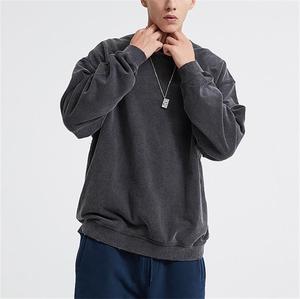 Sweat-shirt à capuche vintage personnalisé délavé à l'acide, 360 grammes, en polyester/coton doux et épais, coupe oversize, style streetwear, hiver - Product Image 1