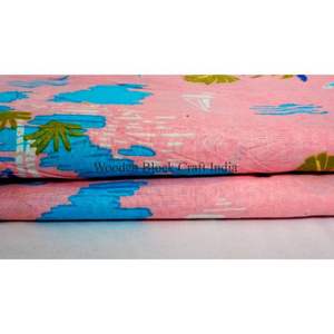 Tissu en coton 100% pur, écologique, tissé, à séchage rapide, respirant, léger, imprimé en bloc, pour femmes et filles - Product Image 2