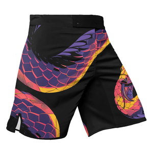 Men's Fitted MMA Shorts Sublimation Print <b>Snake</b> Design Stretch Polyester Spandex Mixed Martial Arts Wear Adult Size - Product Image 1