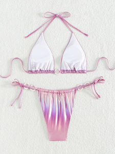 Conjunto de Bikini de Talla Regular, Estilo Sexy, Ropa de Playa, Fabricante Mayorista, Precio Razonable, Conjunto de Bikini con Sujetador y Braguita para Mujer - Product Image 3