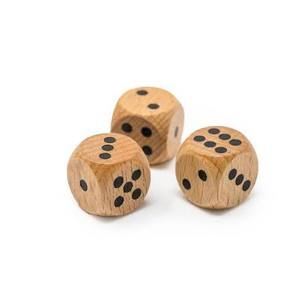 <b>Wooden</b> Cube Playing Dice Handmade Hardwood Educational Number <b>Block</b> Tabletop Game Accessory Learning Resource Toy - Product Image 1