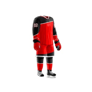 Uniforme de hockey sur glace pour hommes de qualité supérieure, en polyester, avec impression numérique renforcée, séchage rapide, respirant, personnalisable avec le nom de l'équipe - Product Image 3