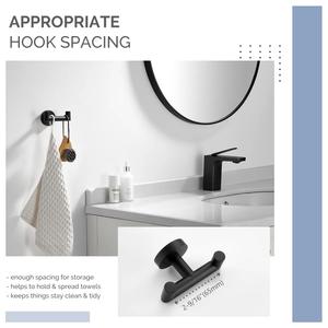 Gancho Doble Metálico Ahorrador de Espacio, Soporte de Almacenamiento para Toallas y Abrigos con Gran Capacidad de Carga - Product Image 2