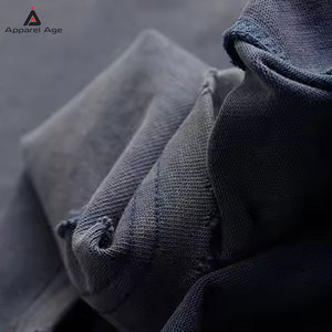 เสื้อยืดแขนสั้นคุณภาพสูง ผ้าฝ้าย 100% ทรงหลวม สไตล์ดิสเทรส สำหรับผู้ชาย พร้อมสกรีนโลโก้ตามสั่ง - Product Image 2