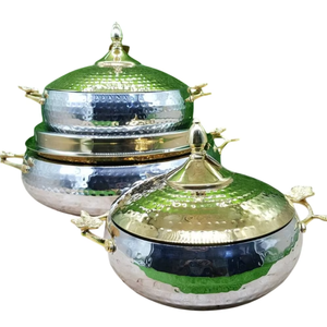 Traditional Chinese Design Stainless Steel Round Casserole With Lid Polished Metal Serving Pot With Handles For Gas - Product Image 4