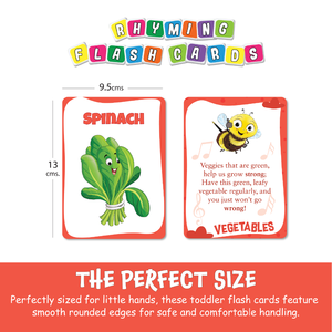 Tarjetas de Memoria Flash de Vegetales de la A a la Z de Biplob, 28 Tarjetas de Imágenes y Rimas de Doble Cara para el Aprendizaje del Alfabeto y el Vocabulario para Edades de 2 a 7 Años - Product Image 3