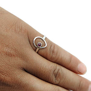 Best Quality 925 Sterling <b>Silver</b> <b>Statement</b> <b>Ring</b> Comes With Natural Round Cut Amethyst Gemstone Custom Boho Jewelry For Women - Product Image 4