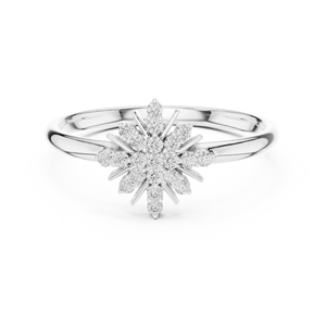 Anillo de Diamantes de Oro Sólido de 14k para Mujer, Corte Brillante Redondo, Anillo de Compromiso Clásico, Apilable, Diseño Minimalista, para Regalo - Product Image 5
