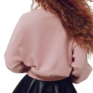 Sweat-shirt oversize pour femme, coupe décontractée, manches longues, pull doux et chaud en polaire, col rond, vêtements streetwear personnalisés - Product Image 2