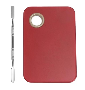 Palette de mélange de soins personnels Palette de mélange de maquillage de plaque d'art d'acier inoxydable avec la spatule - Product Image 1