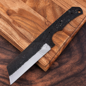 UA Supplies Hand Forged High Carbon Steel Bull <b>Cutter</b> Straight <b>Edge</b> Hunting Woodworking Knife Steel Handle 10 in Overall Length - Product Image 1
