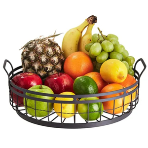 Corbeille à fruits multifonctionnelle moderne en chrome écologique, corbeille à fruits carrée en fil métallique pour comptoir de cuisine, porte-légumes en métal - Product Image 2