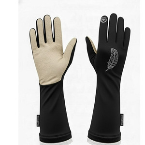 Top Selling High Quality Leather Hijab <b>Gloves</b> Comfortable Flexible Fabric Touch Screen Thermal Features for Muslim Horse Riding - Product Image 2