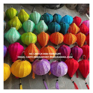 Lanternes en soie vietnamiennes traditionnelles, lanternes en soie et en bambou pour le festival de la mi-automne, décoration traditionnelle pour la maison et le jardin - Product Image 5