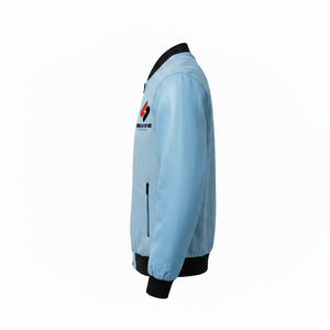 High Quality Men Bomber <b>Jacket</b> PU Leather <b>Red</b> Custom Logo Zip Up Casual Fashion <b>Jacket</b> - Product Image 5