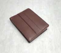 Dompet Kulit Asli Lipat Dua Custom Branding Pria, Dilengkapi RFID Protector, Tempat Kartu ID, Untuk Penggunaan Sehari-hari, Grosir, Toko AS, Model Panjang