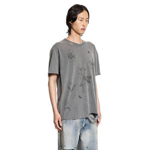 T-shirts pour hommes, design personnalisé, jersey 100% coton, logo personnalisé, séchage rapide, haute qualité, chemises décontractées pour hommes, col rond, service OEM - Product Image 3