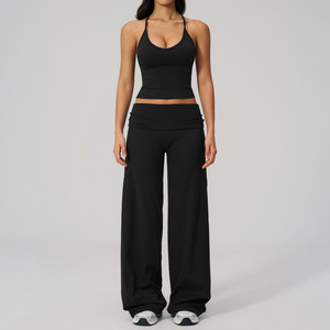 Women's White 2 Piece Yoga Set High Waist Seamless <b>Leggings</b> With Ruched Butt <b>Scrunch</b> And Cut Out Back Top Short Sleeve - Product Image 5