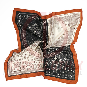 ผ้าโพกหัวพิมพ์ลายสวยสง่าสำหรับผู้หญิงผ้าพันคอผ้าไหมผ้าซาติน - Product Image 4