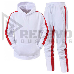 Survêtement décontracté pour homme à capuche imprimé personnalisé de haute qualité, 2 pièces, pull-over complet, jogging, 100% coton, séchage rapide - Product Image 2
