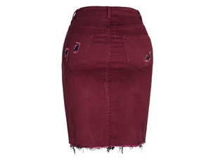 Fabrication de jupes en jean pour femmes, longueur genou, pour jeunes filles - Product Image 4