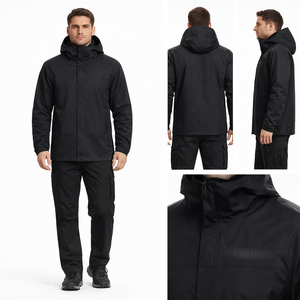 Veste coupe-vent orange personnalisée OEM pour hommes |   Vêtements de sport légers avec boutons-pression et poignets ajustables, vestes pour hommes - Product Image 1