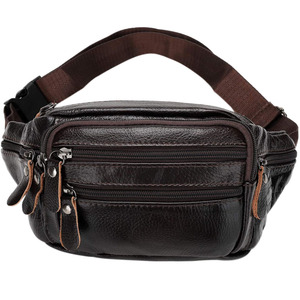 Riñonera de Cuero Impermeable, Ligera y Antirrobo, con Cierre de Cremallera, para Uso Unisex en Exteriores - Product Image 3