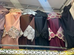 Wholesale Modest Dubai Beaded Sequined <b>Long</b> Sleeve Abaya Muslim Traditional Handmade Wedding Women Polyester Breathable O Neck - Product Image 2