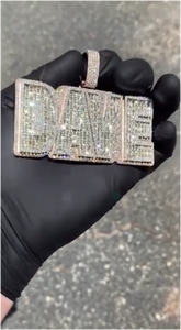 Colgante de Moissanita con Corte Brillante Redondo Estilo Hip Hop, Directo de Fábrica, Plata de Ley 925, Chapado en Oro de 18K, Joyería Fina Personalizada - Product Image 2