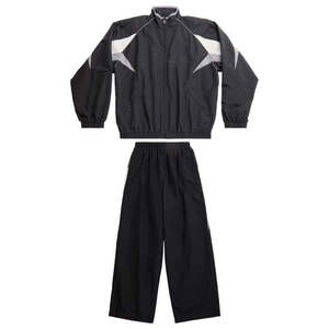 Conjunto de chándal cortavientos oversize para hombre: chándal con cremallera completa y pantalón de pierna ancha, ropa deportiva y streetwear. - Product Image 3