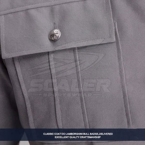 Vêtements de travail de sécurité personnalisés avec poches cargo, 100% polyester, fermeture à boutons, poignets ajustables, unisexe, utilisation en extérieur - Product Image 6