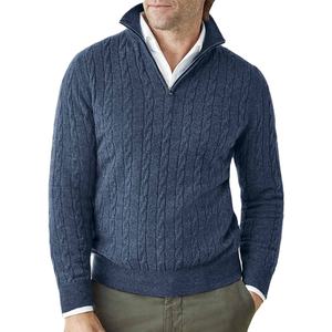 Suéter de Cachemira con Cierre y Manga Larga para Hombre, Precio al por Mayor, Cárdigan de Cachemira - Product Image 1