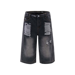 <b>Men's</b> Casual Denim <b>Shorts</b> <b>Men's</b> Loose Straight Leg Summer Style Wash Cropped <b>Shorts</b> Summer Fashion <b>Shorts</b> For <b>Men</b> - Product Image 5