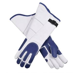 Heavy Impact Resistant Welding Leather Gloves Heat Protection Long Gauntlet Welders Safety Work Gloves USA Wholesale - Product Image 1