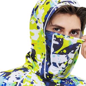 Maillot de pêche à la basse personnalisé en Spandex/Polyester à faible MOQ avec capuche et cache-visage UPF 50, impression par sublimation personnalisée, évacuation de l'humidité - Product Image 2