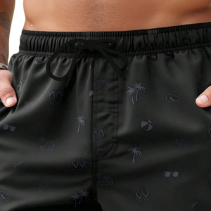 Shorts de Playa para Hombre, Estampados, Transpirables, de Secado Rápido, con Cintura Elástica y Cordón Ajustable, Casuales, de Verano, con Bolsillos Laterales y Traseros - Product Image 4