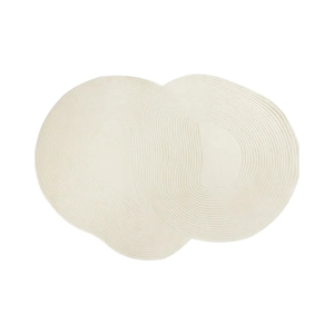 Flowform Irregular Shaped Hand-Tufted Rug Handmade <b>Abstract</b> Area Carpet with Organic Curves for Living Room Bedroom Decor - Product Image 3