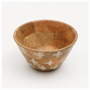 Elegante Tazón de Madera de Mango para Servir, Tazón de Madera para Ensaladas, para Cocina y Comedor, Centro de Mesa Decorativo Rústico para Decoración del Hogar - Product Image 1
