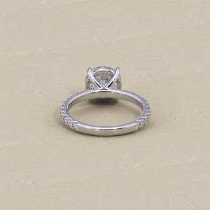 Bague solitaire en diamant rond de 1,00 carat en platine 950 pour femme, bijoux de mariage, de fiançailles ou de fête pour les amoureux - Product Image 4