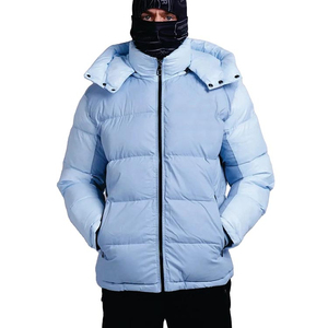 Nouvelle arrivée, veste matelassée à capuche unie de couleur unie pour adultes, garçons, hiver, chaude, pour hommes, avec logo sur le devant, étiquettes privées acceptables - Product Image 1