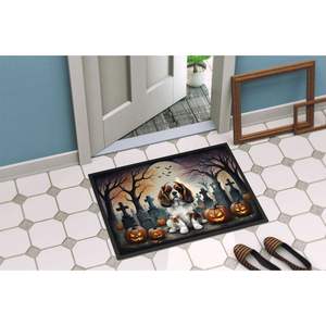 Cavalier Spaniel Spooky Halloween Doormat Non-Slip <b>Indoor</b> Outdoor Washable Low Pile Rug for Entryway 24H X 36W Front <b>Door</b> <b>Mat</b> - Product Image 4