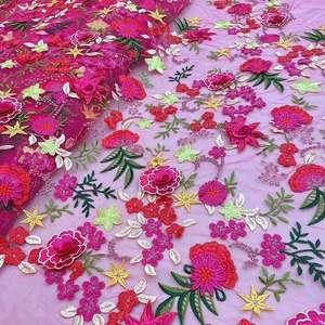 Multi Embroidery Cotton Lace <b>Fabric</b> Floral Eyelet Embroidered <b>Fabric</b> for Women Dress Garment Material - Product Image 4