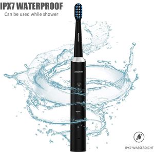 Spazzolino Elettrico Ricaricabile MOCEMTRY Nero con 3 Modalità di Pulizia, Spazzolino Sonico Impermeabile per Sbiancamento - Product Image 1