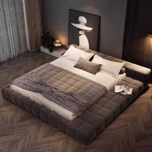 เตียงแพลตฟอร์มลายตารางสไตล์เลานจ์แบบโมเดิร์นอย่างล้ำลึก - Product Image 4
