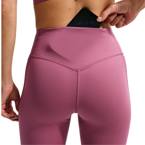 Womens Dusty Rose Thin High Waist Yoga <b>Leggings</b> Stretch Gym Fitness Running <b>Workout</b> <b>Pocket</b> Lightweight Activewear Pants Quick - Product Image 6