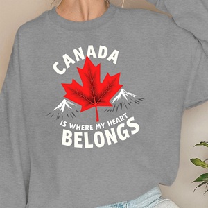 CANADA ES DONDE PERTENECE MI CORAZÓN sudaderas de mujer - Product Image 5