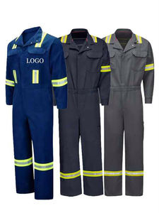 Combinaison de travail réfléchissante noire pour homme en polyester avec personnalisation du logo - Product Image 3